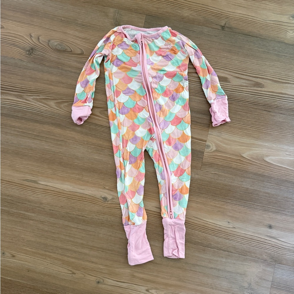 Little Sleepies mermaid scales zippy